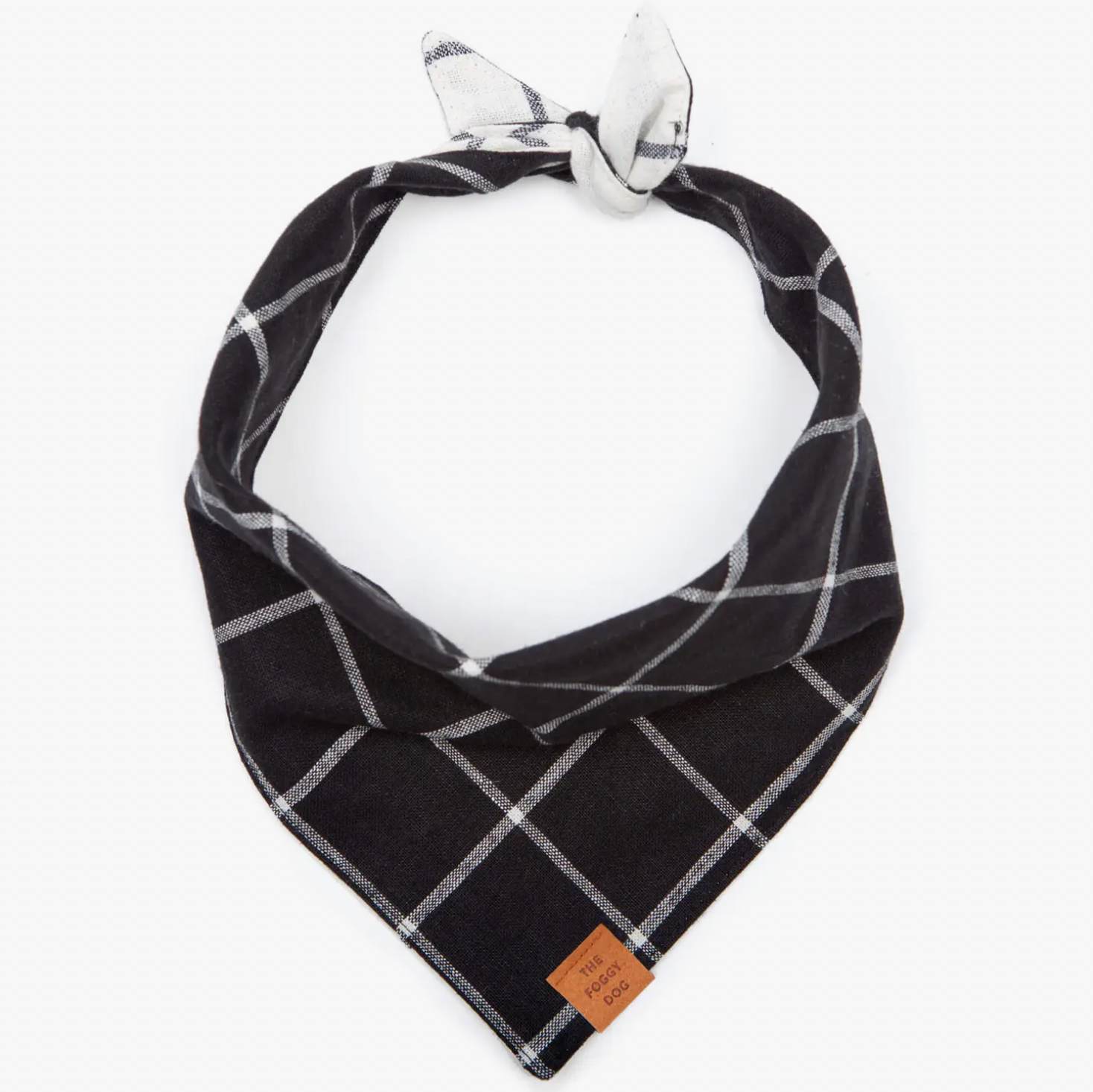 Black Checkered Dog Bandana