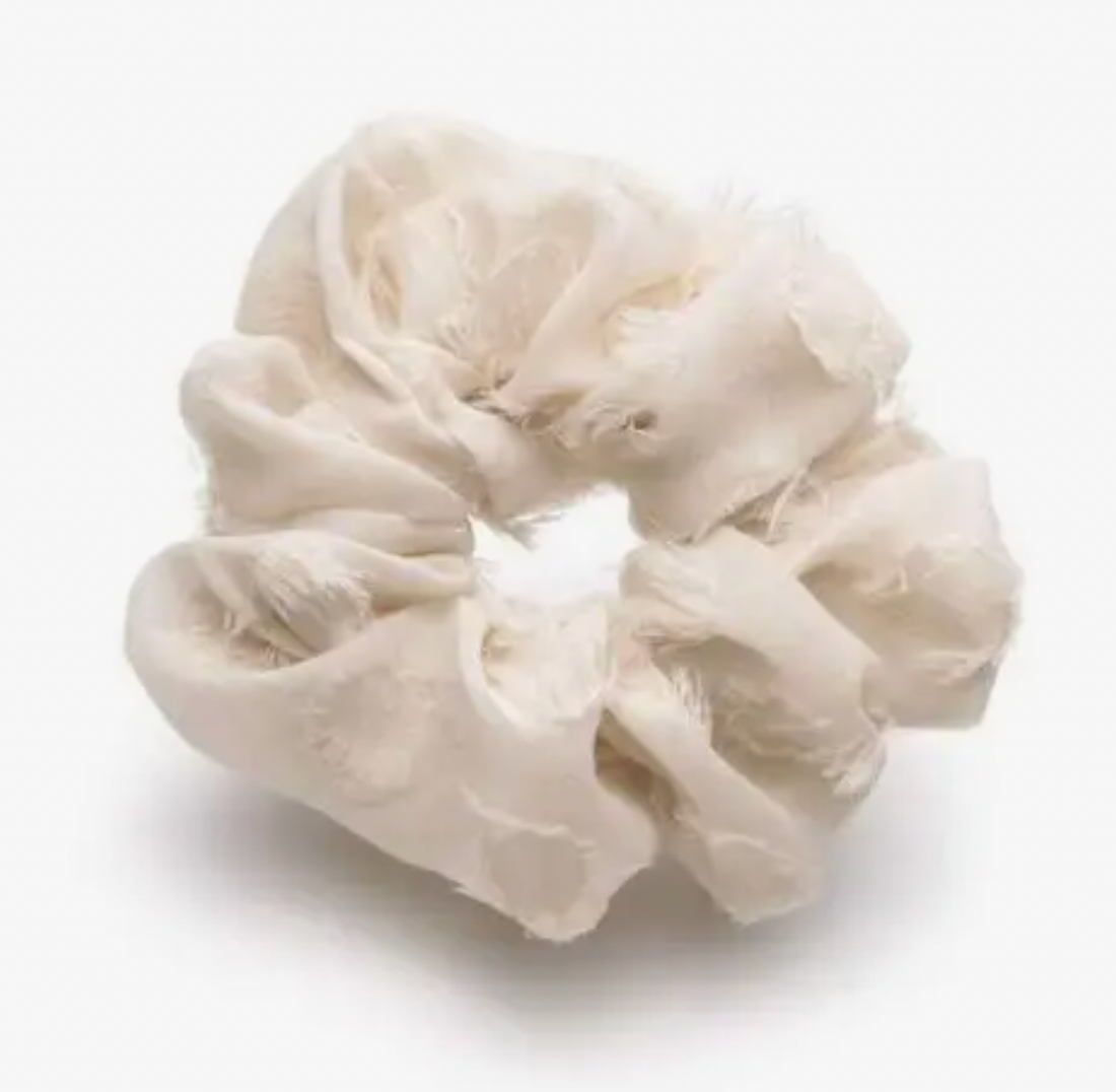 Frayed Linen Brunch Scrunchie