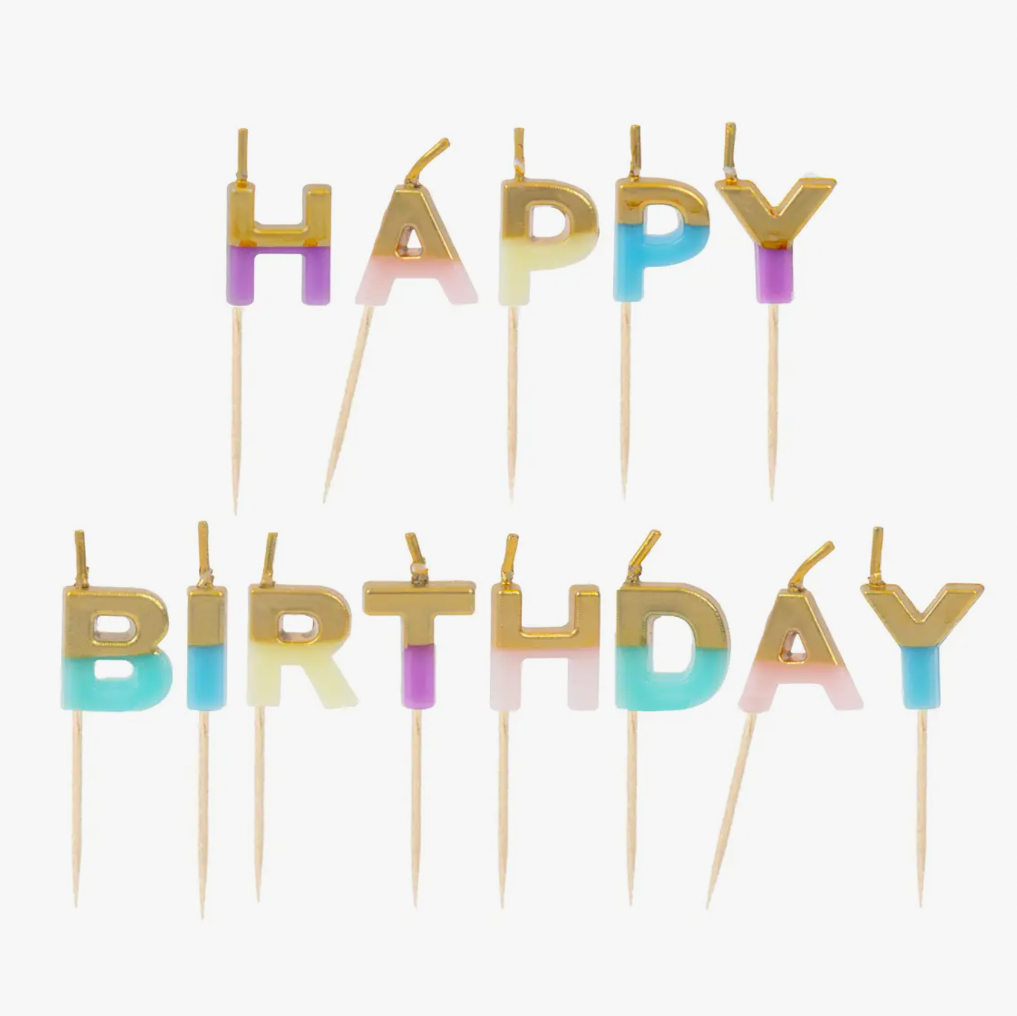 Pastel &quot;Happy Birthday&quot; Candles