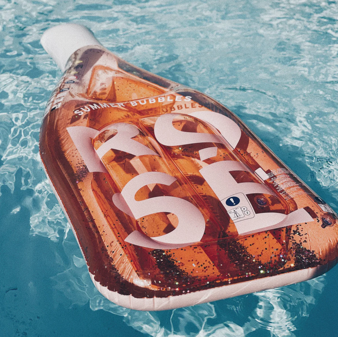 Rosé Bottle Pool Float