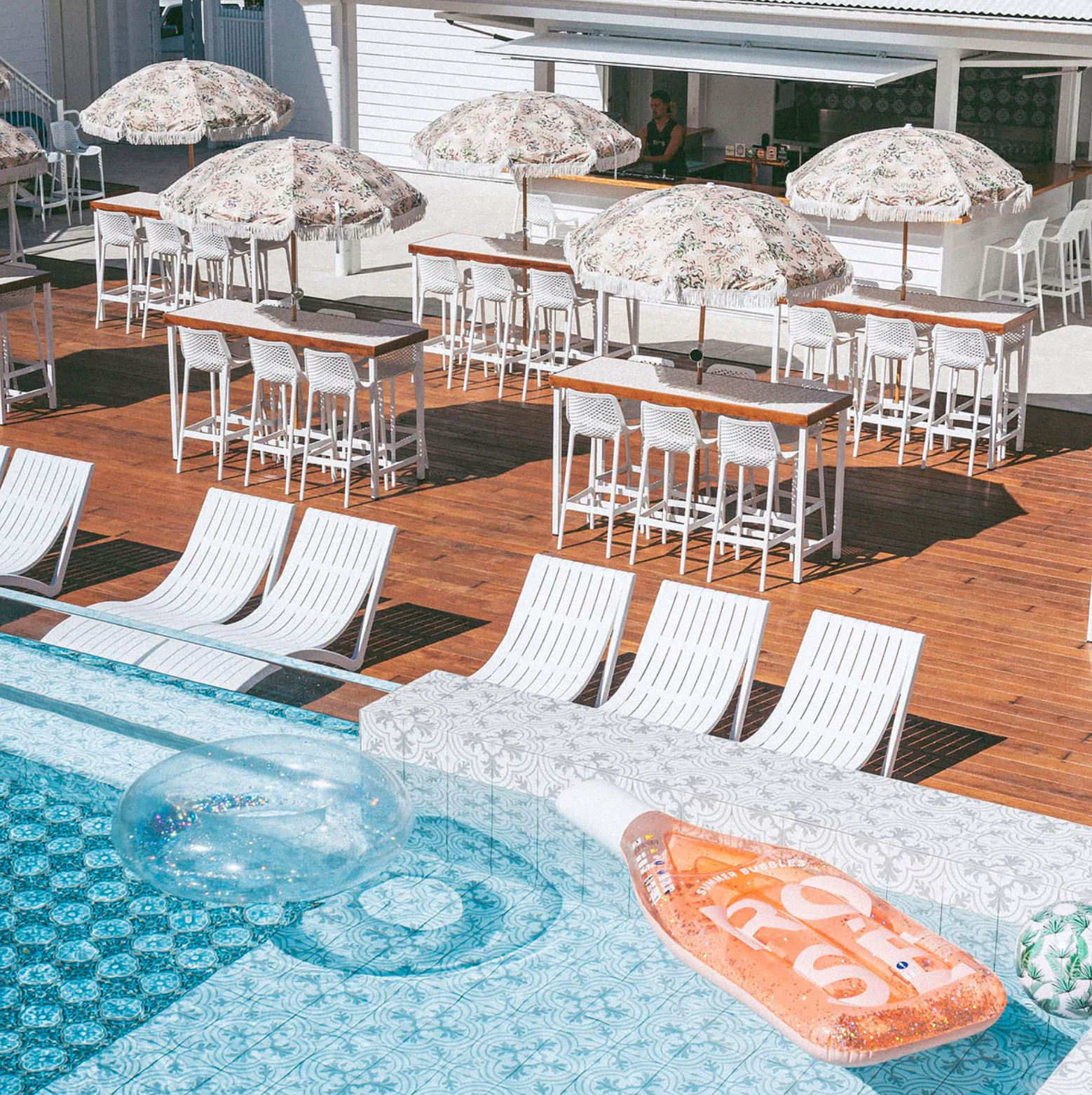 Rosé Bottle Pool Float