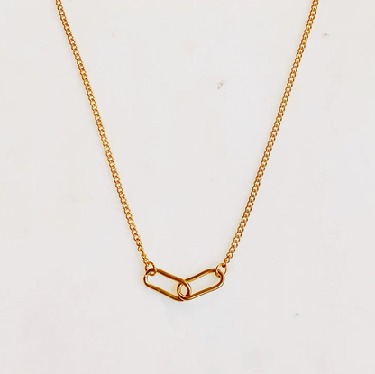 Double Linked Pendant Chain Necklace