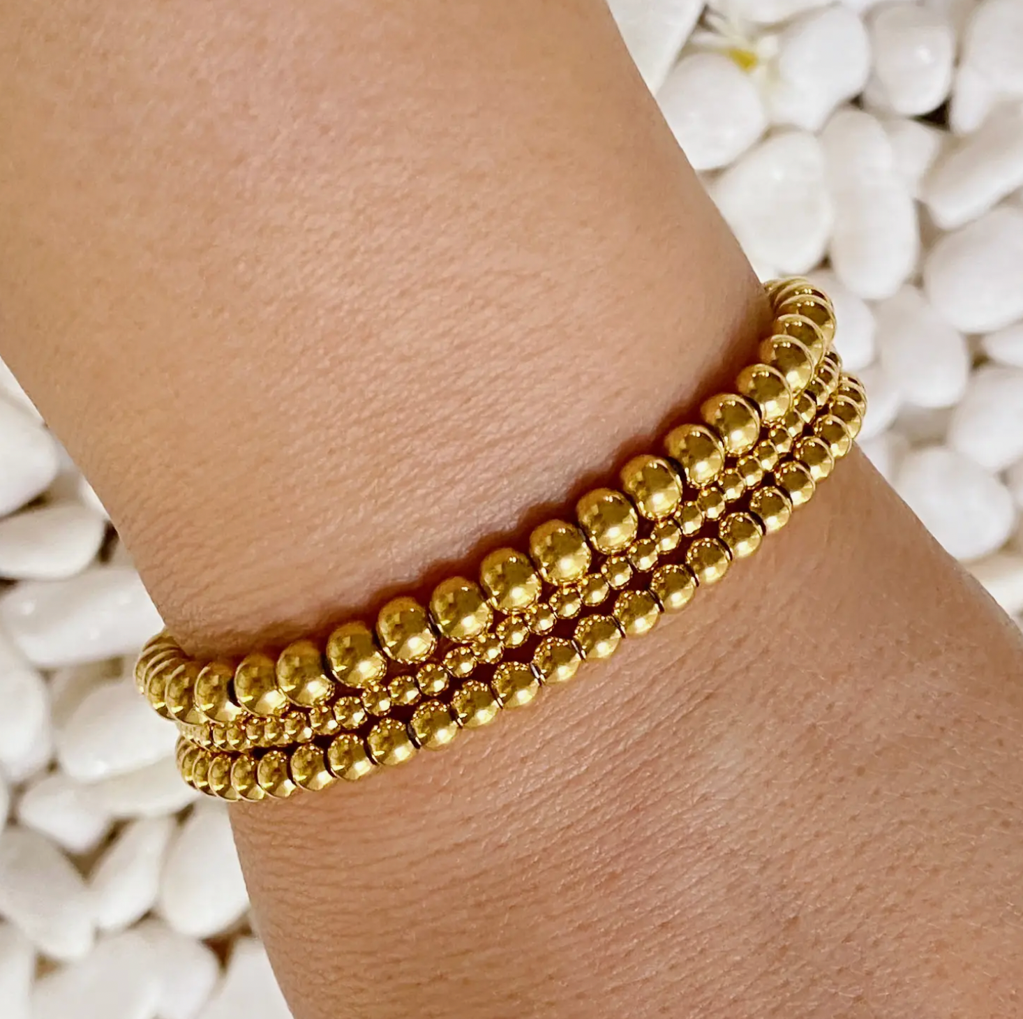 Gold Stretch Bracelet Set