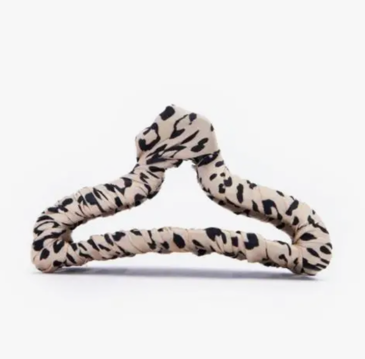 Satin Wrapped Leopard Claw Clip