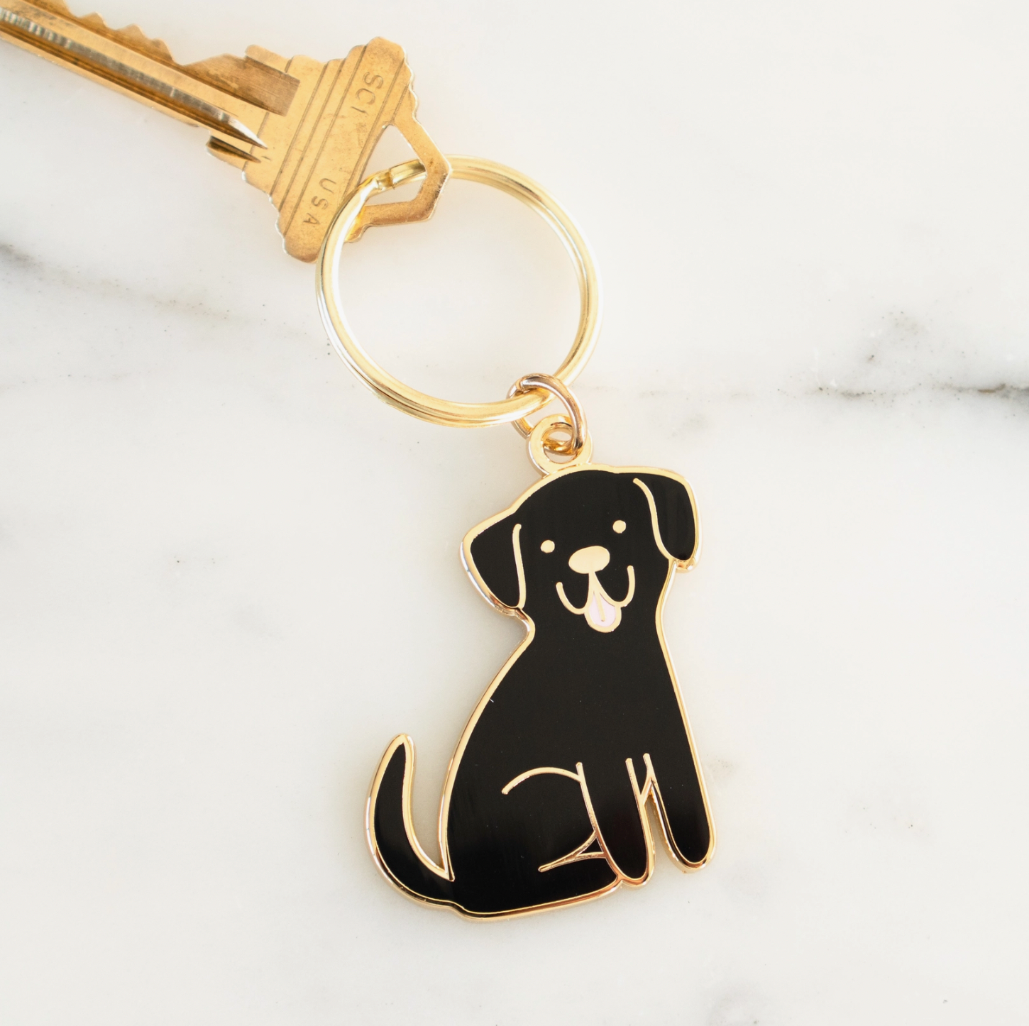 Black Labrador Keychain