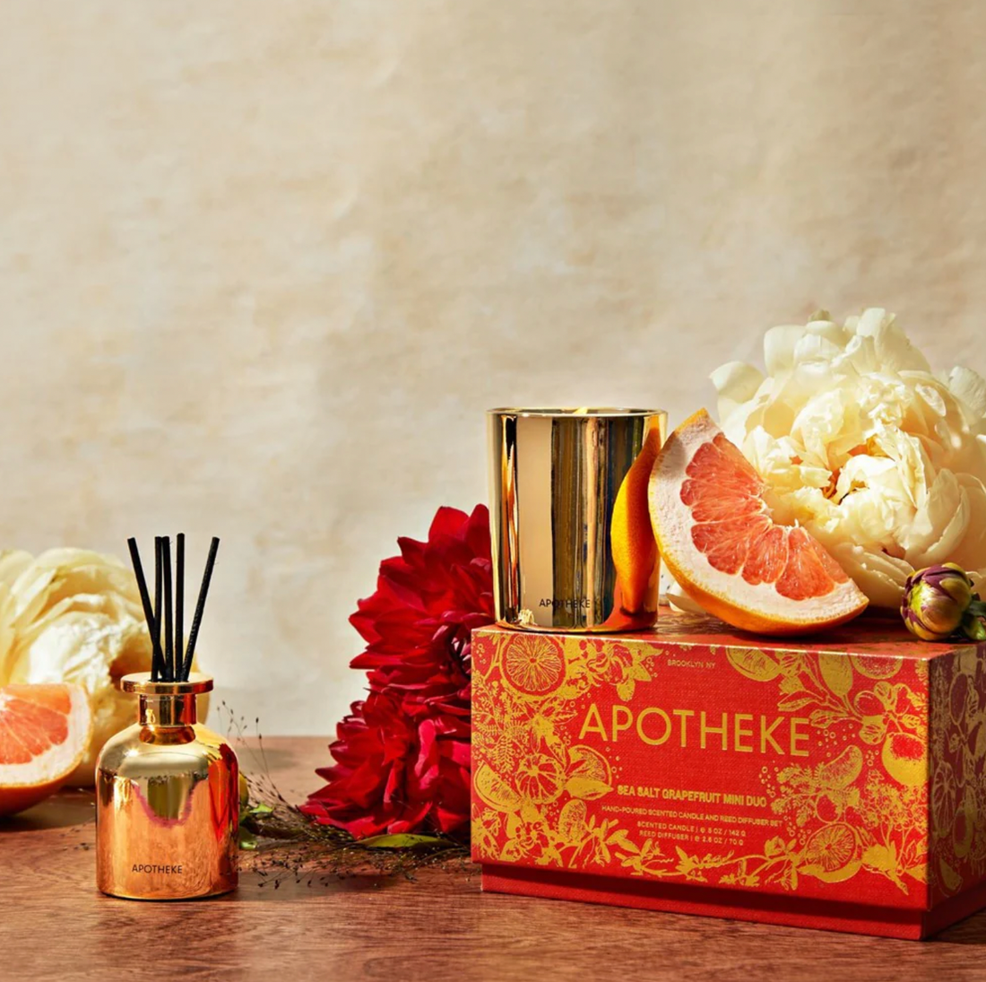 Sea Salt Grapefruit Mini Duo - Candle & Diffuser