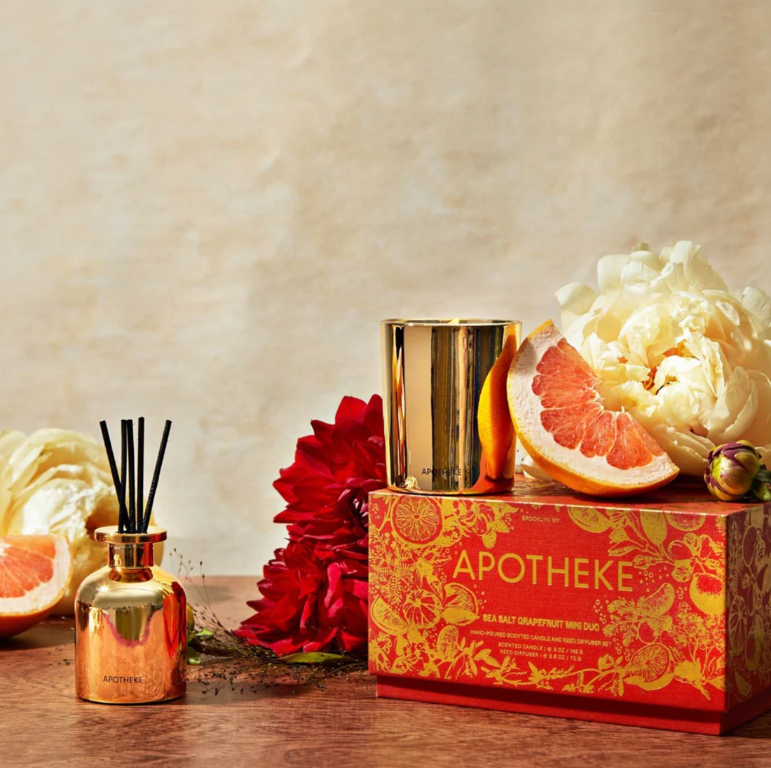 Sea Salt Grapefruit Mini Duo - Candle &amp; Diffuser