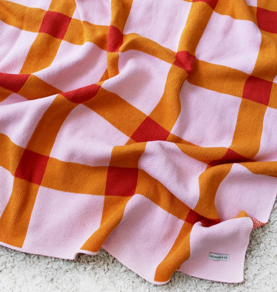 Strawberry Shortcake Gingham Blanket