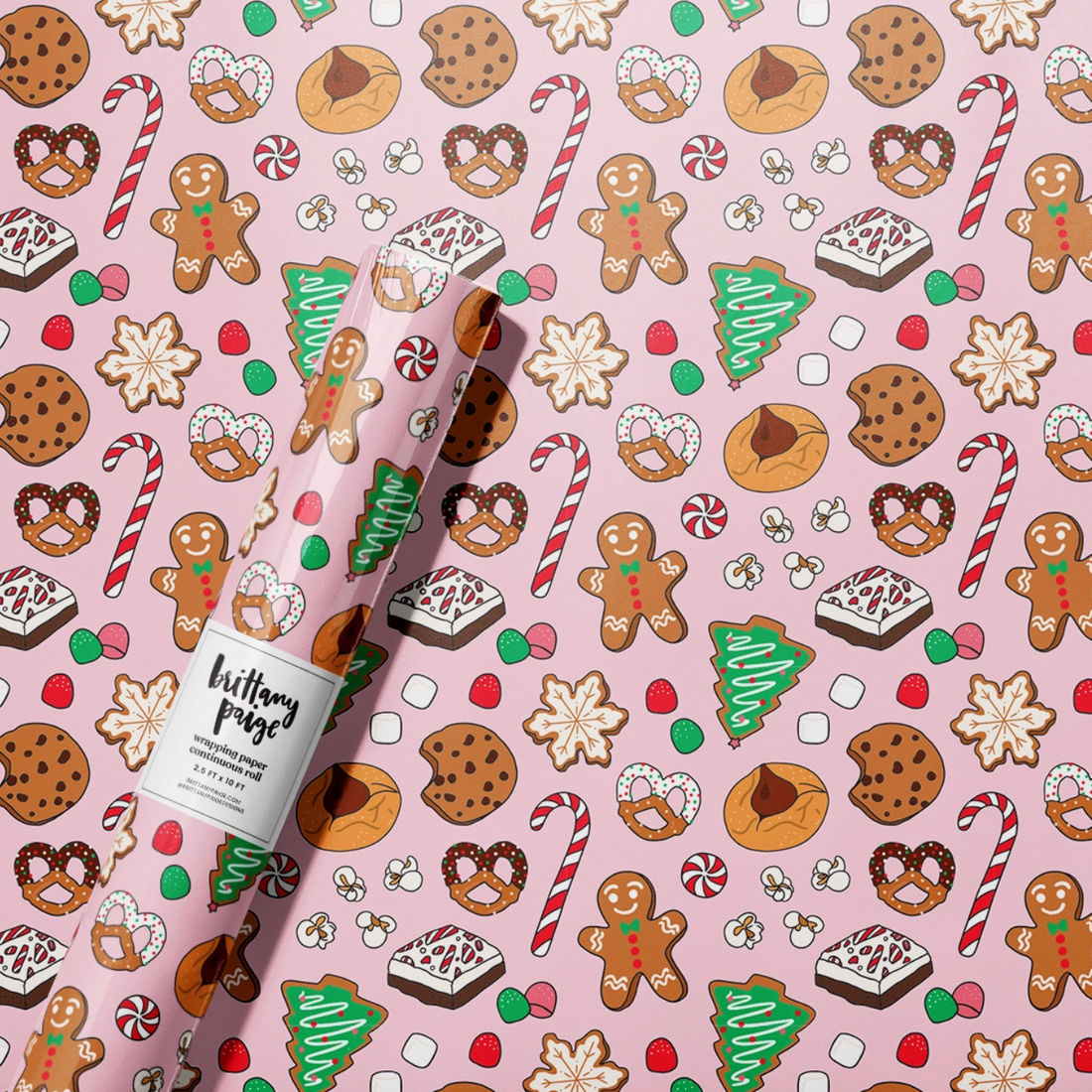 Holiday Desserts Wrapping Paper