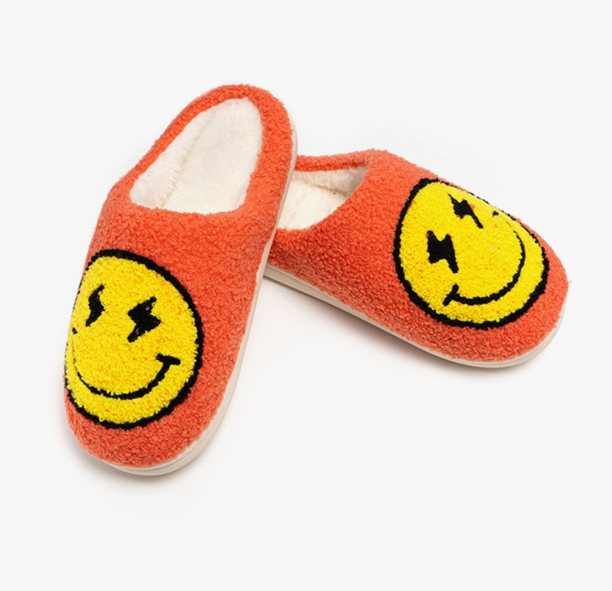 Bolt Smiley Face Slippers