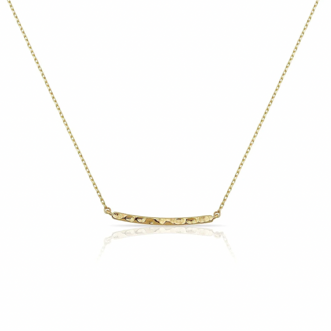 "Loverly" Hammered Bar Necklace