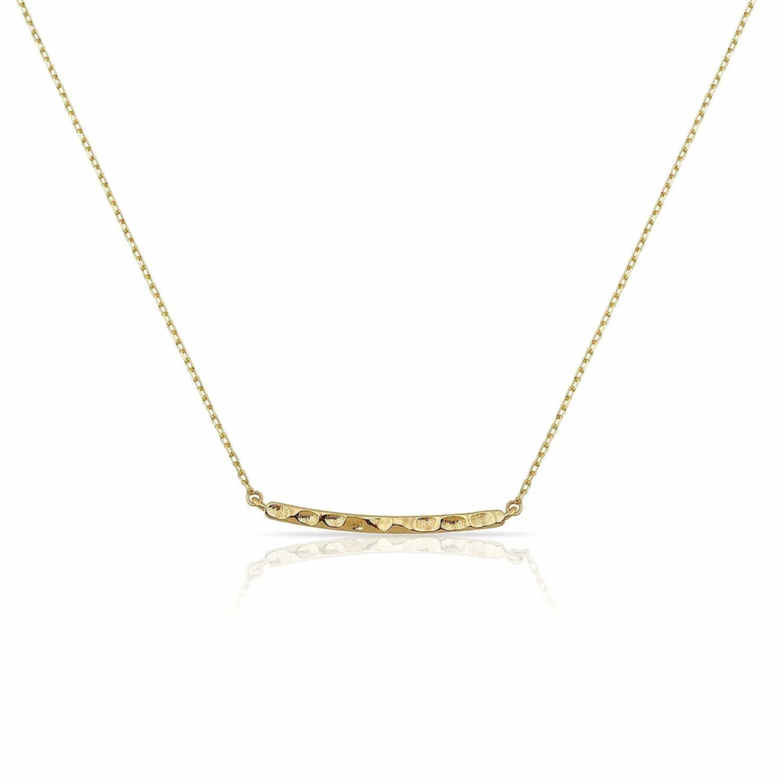 &quot;Loverly&quot; Hammered Bar Necklace