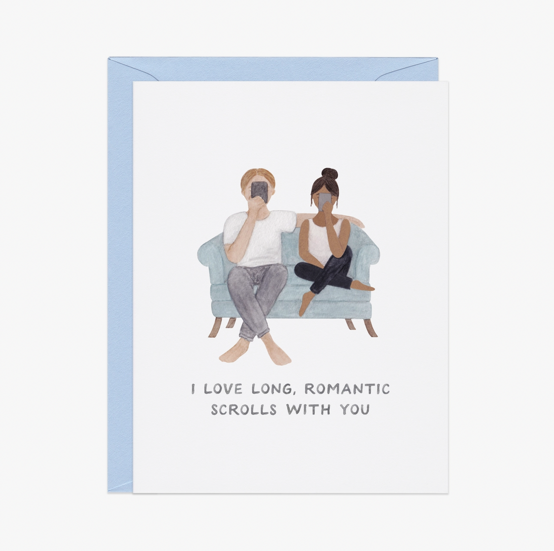 Long Romantic Scrolls Card