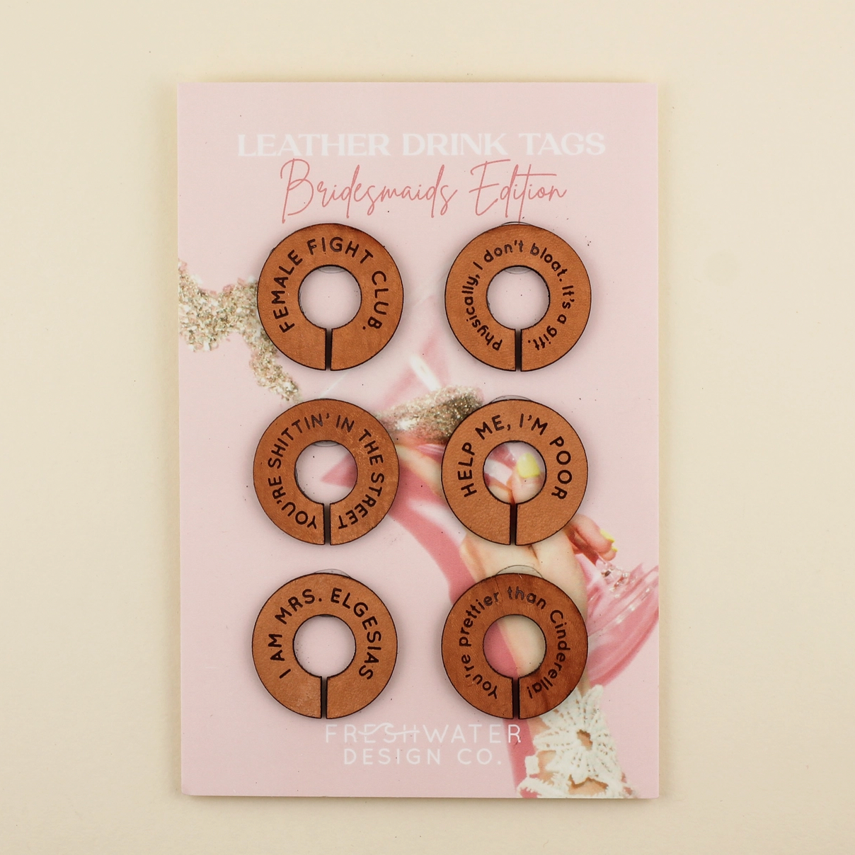 &quot;Bridesmaids&quot; Movie Wine Tag Set