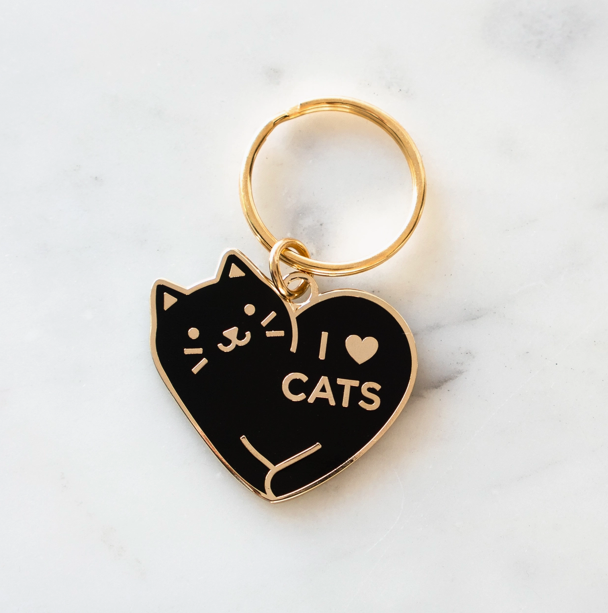 I Love Cats Keychain