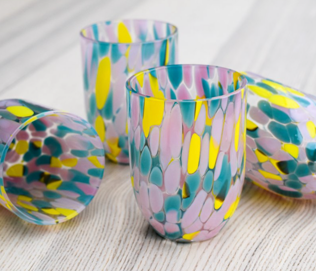 Rose &amp; Yellow Confetti Tumbler