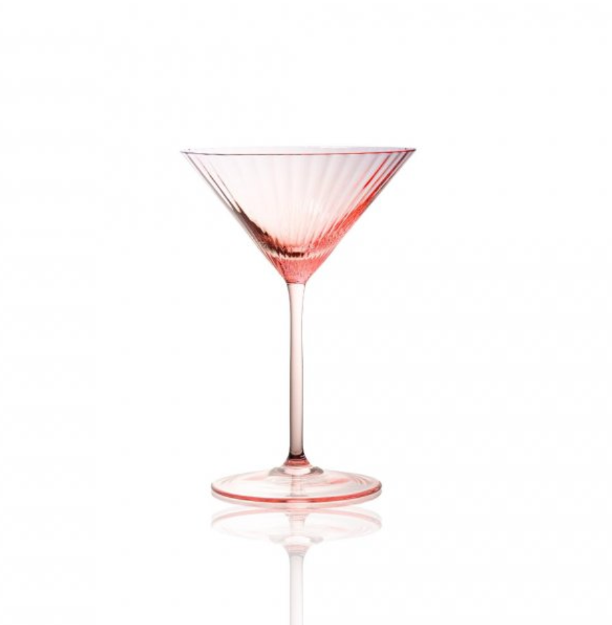 Set of 2 Lyon Martini Glass in Rose