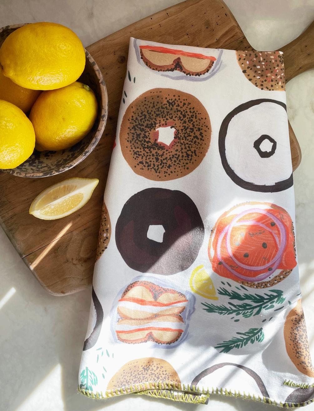 Bagels Tea Towel