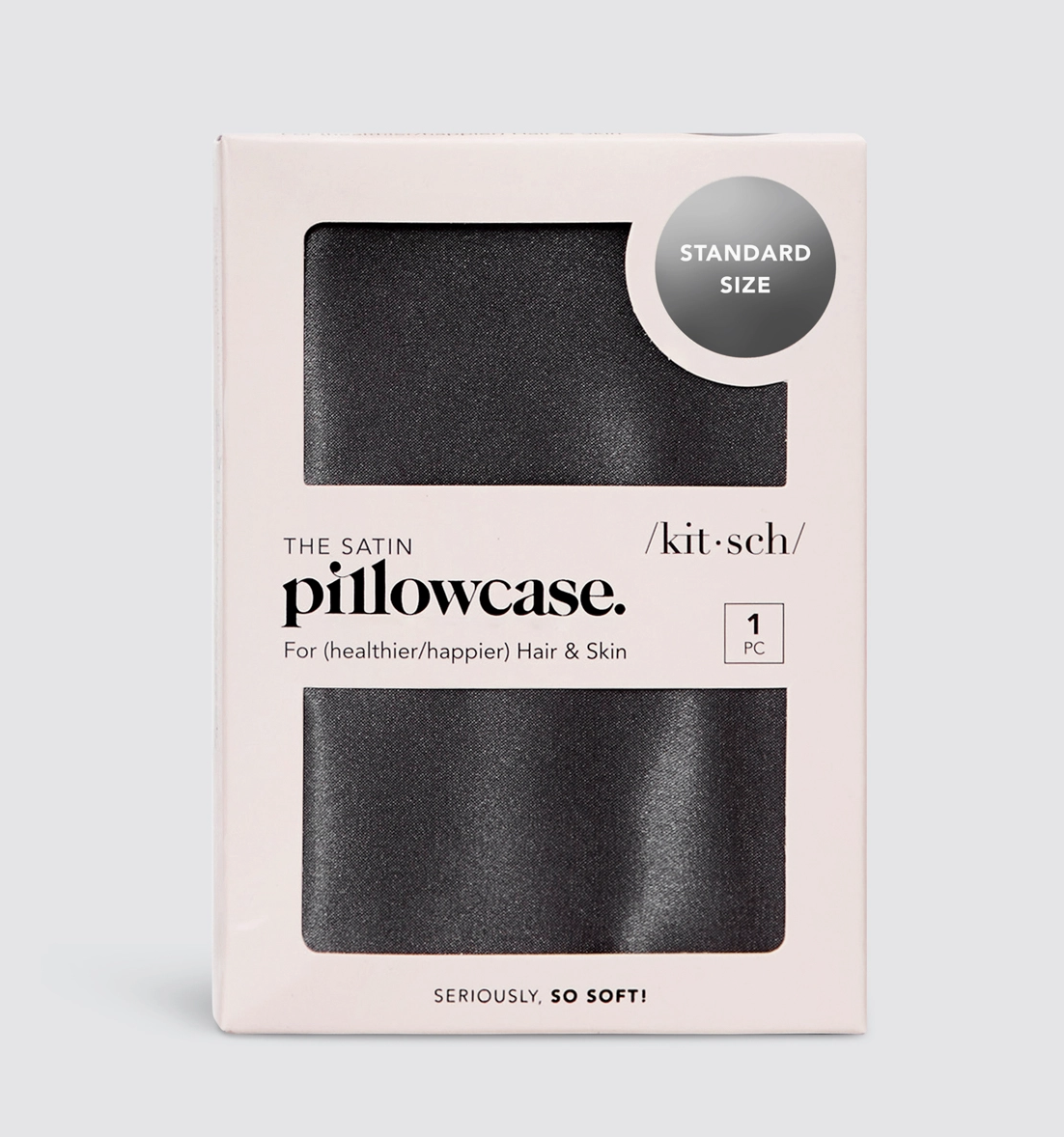 Charcoal Satin Pillow Case