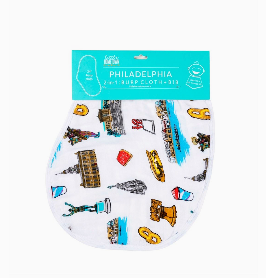 Philadelphia Burp Cloth & Bib