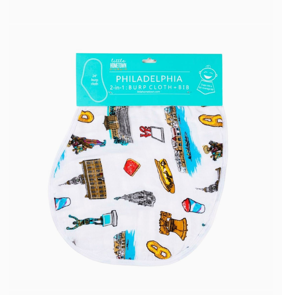 Philadelphia Burp Cloth &amp; Bib