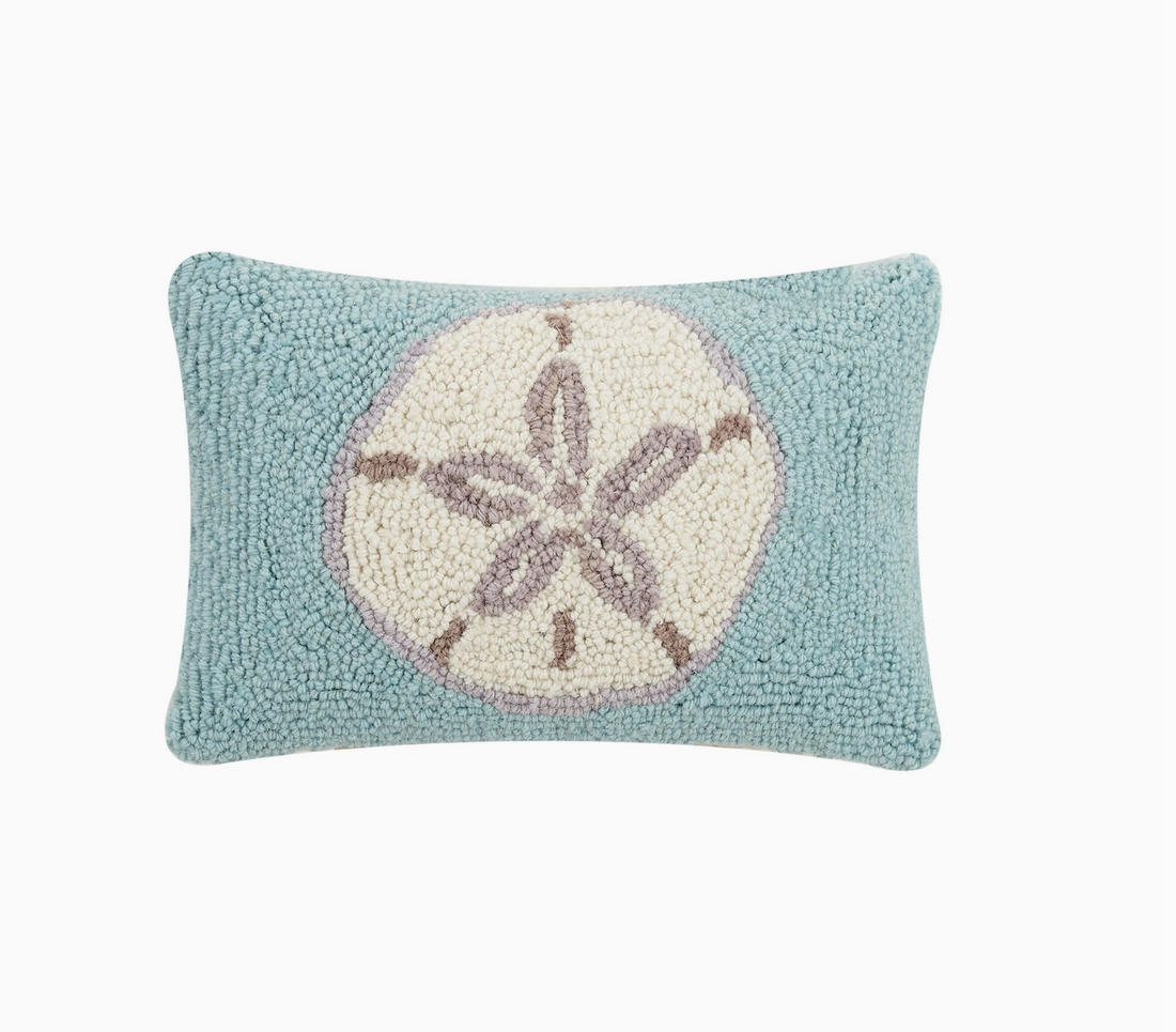Sand Dollar Hooked Pillow