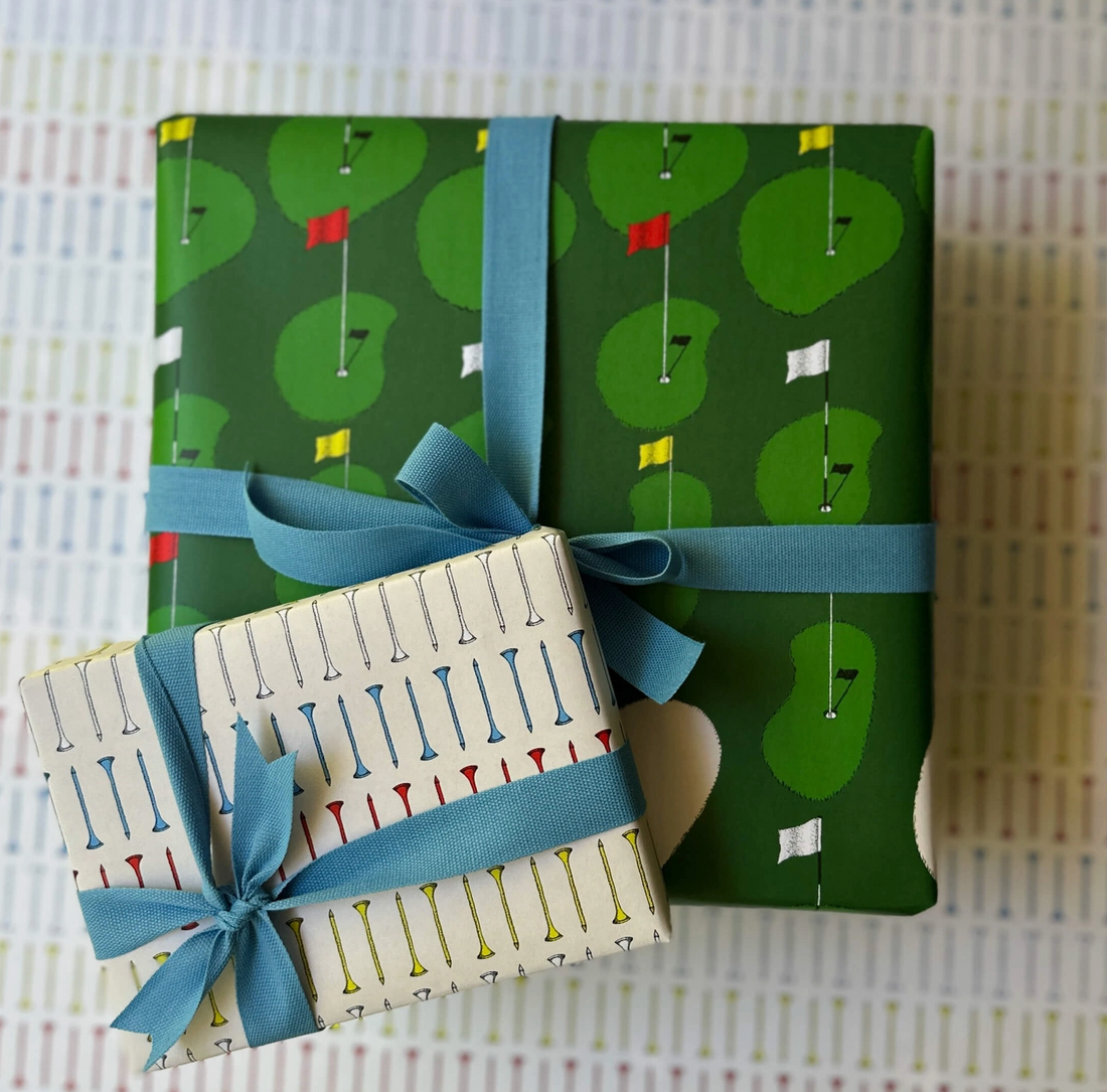 Golf Double Sided Wrapping Paper (3 sheets/roll)