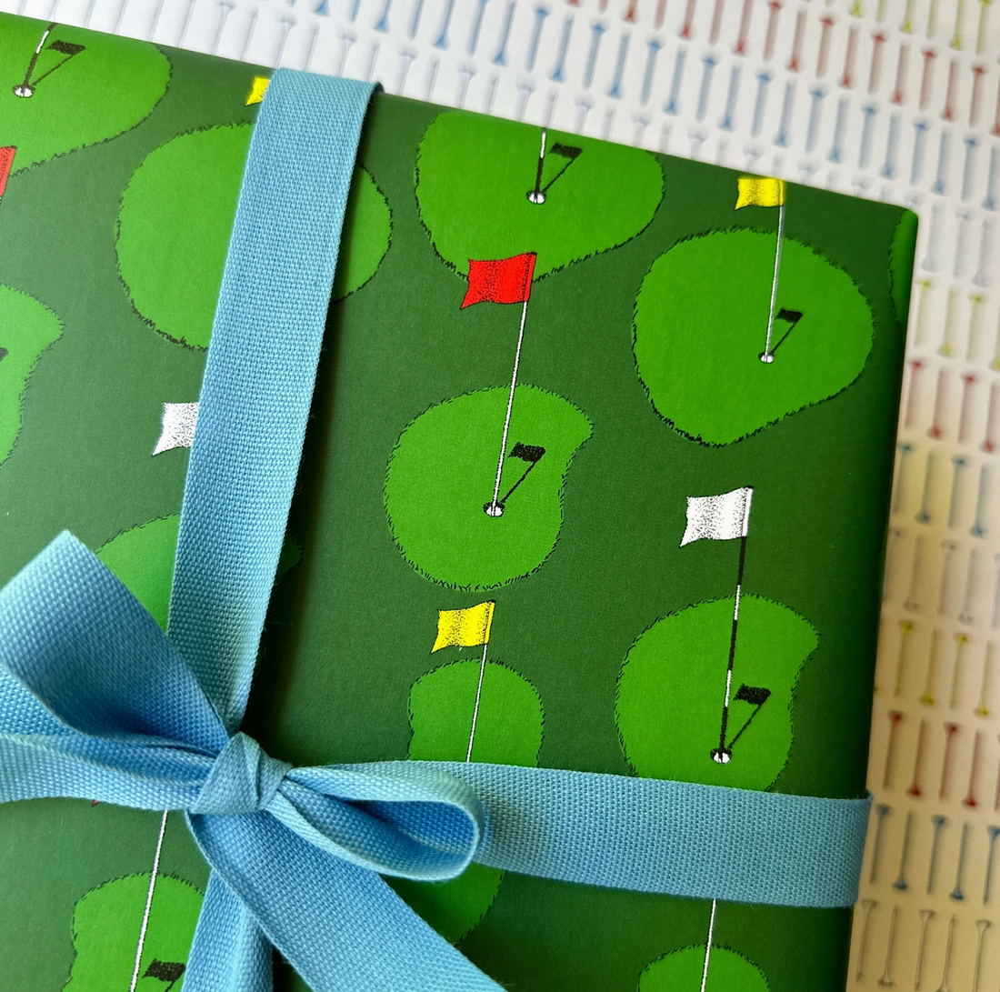 Golf Double Sided Wrapping Paper (3 sheets/roll)