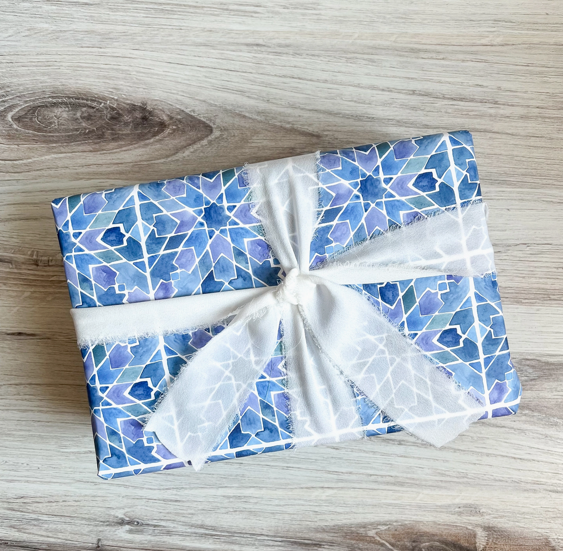 Moroccan Tile Wrapping Paper (3 Sheets/Roll)