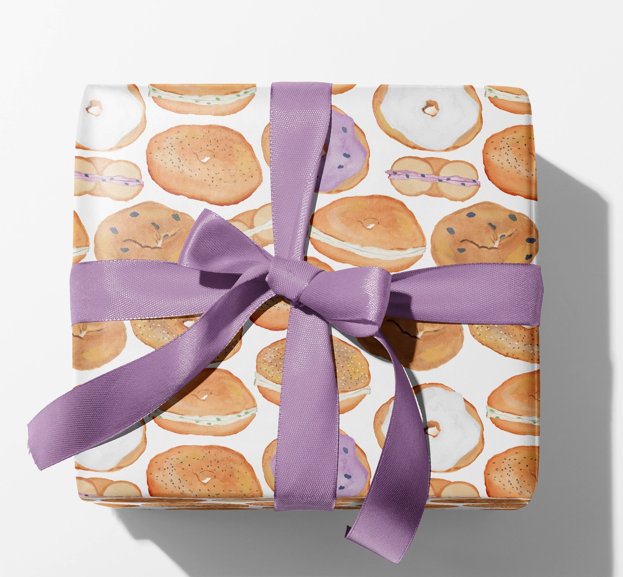 Bagel &amp; Cream Cheese Wrapping Paper (3 Sheets/Roll)