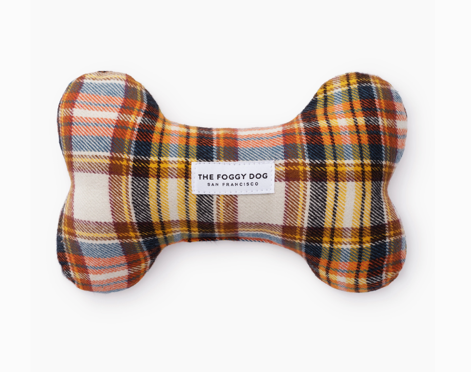 Cornucopia Plaid Dog Bone