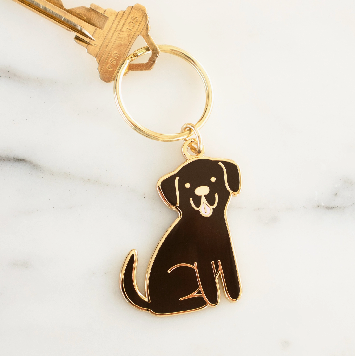 Brown Labrador Keychain