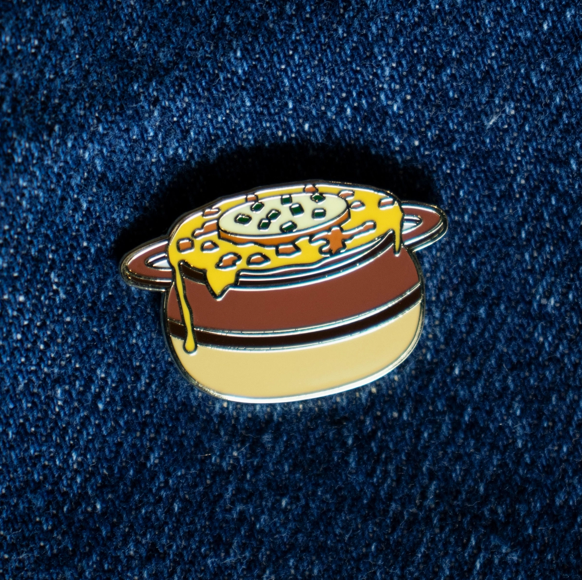 French Onion Soup Enamel Pin