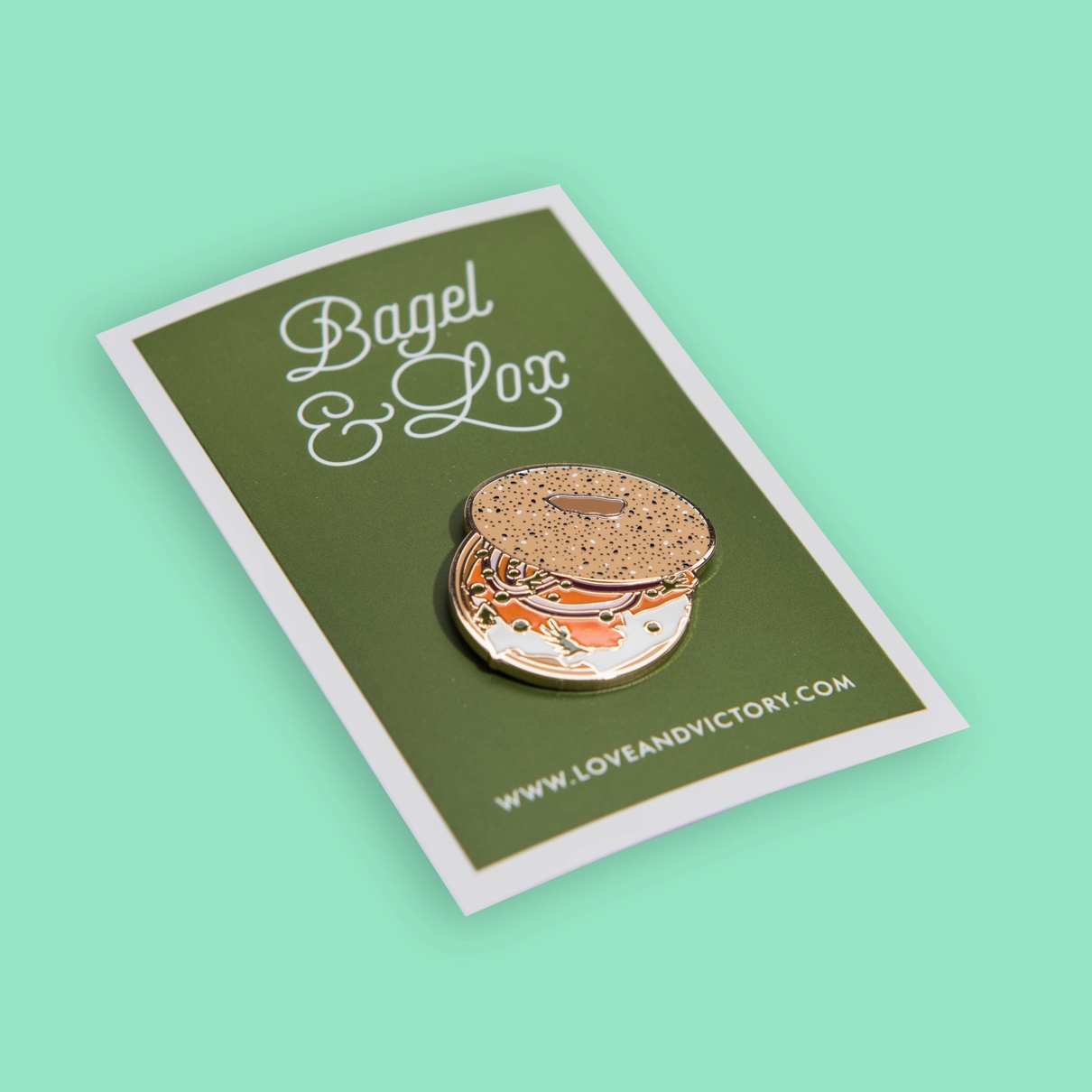 Bagel &amp; Lox Enamel Pin