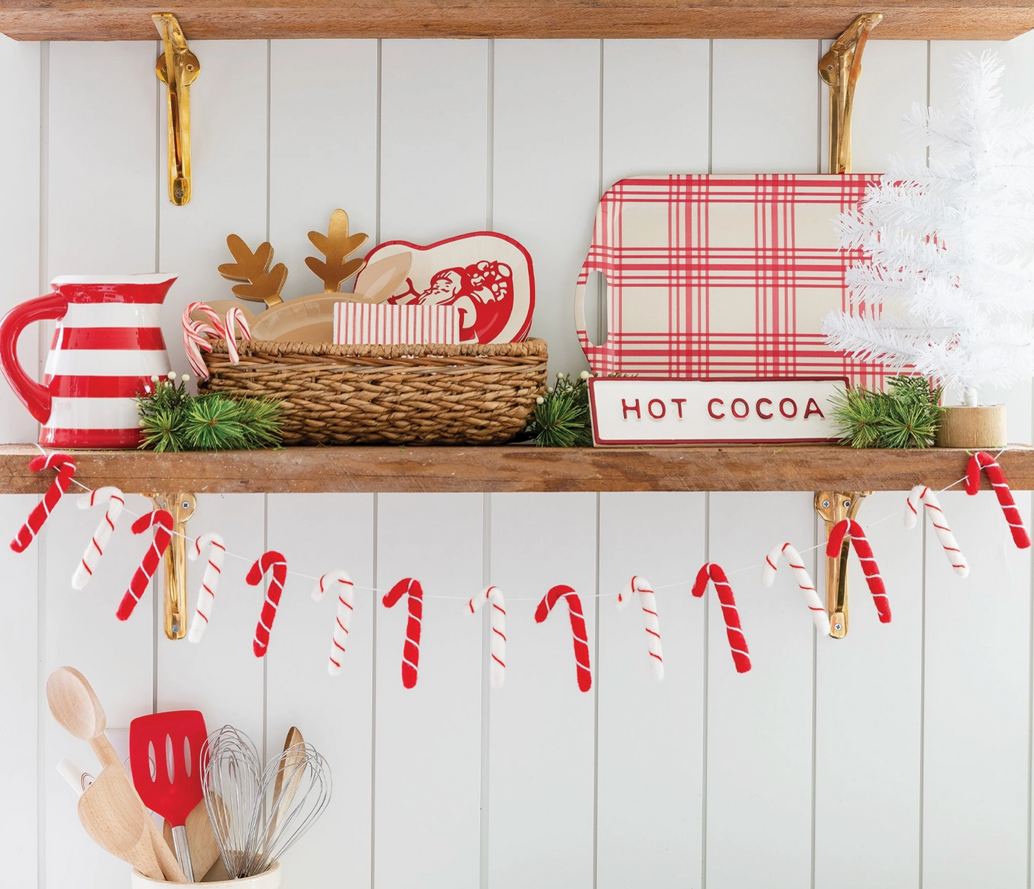 Candy Cane Felt Banner