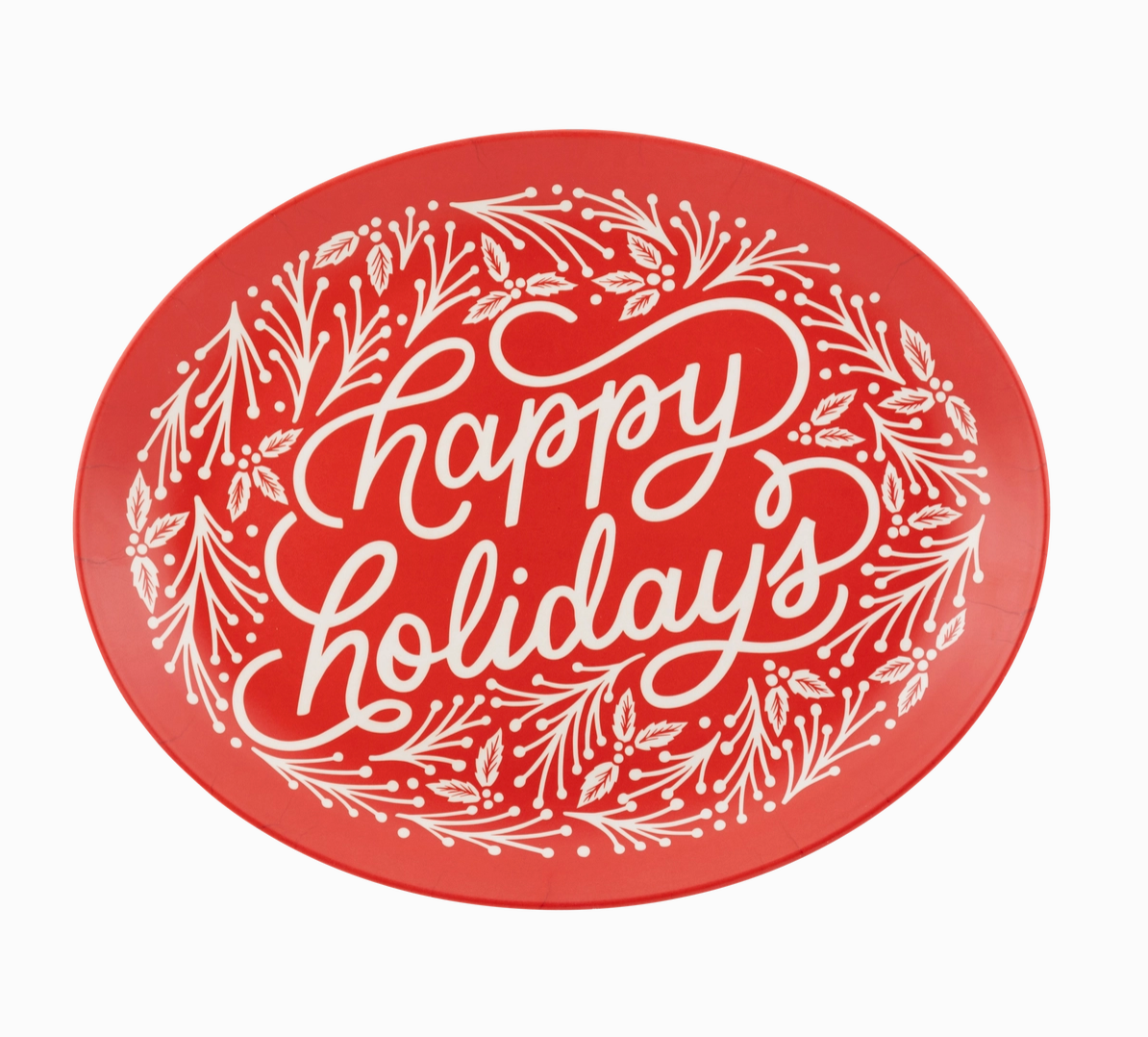 Happy Holidays Bamboo Tray