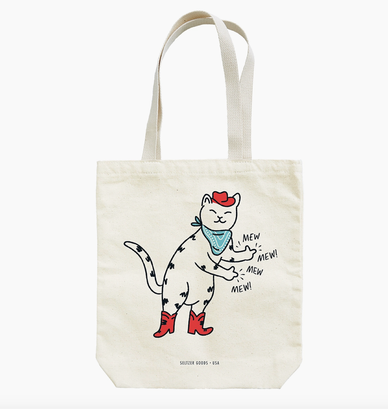 Cowboy Kitty Tote Bag