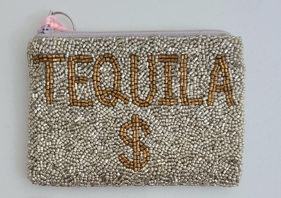 Tequila $ Beaded Pouch