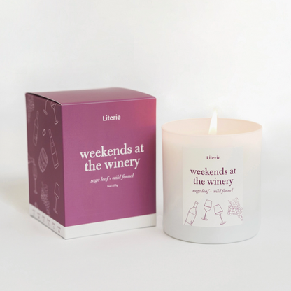 &quot;Weekends at the Winery&quot; Candle