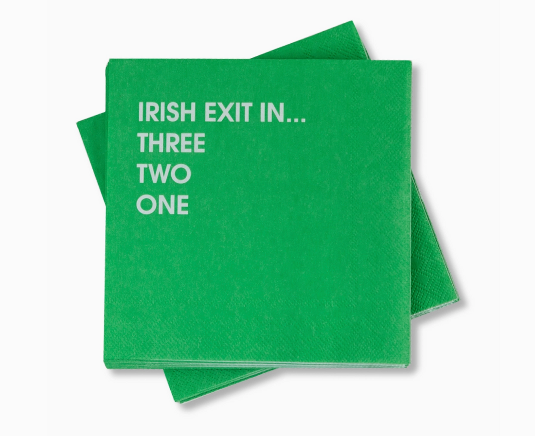 &quot;Irish Exit&quot; Cocktail Napkins