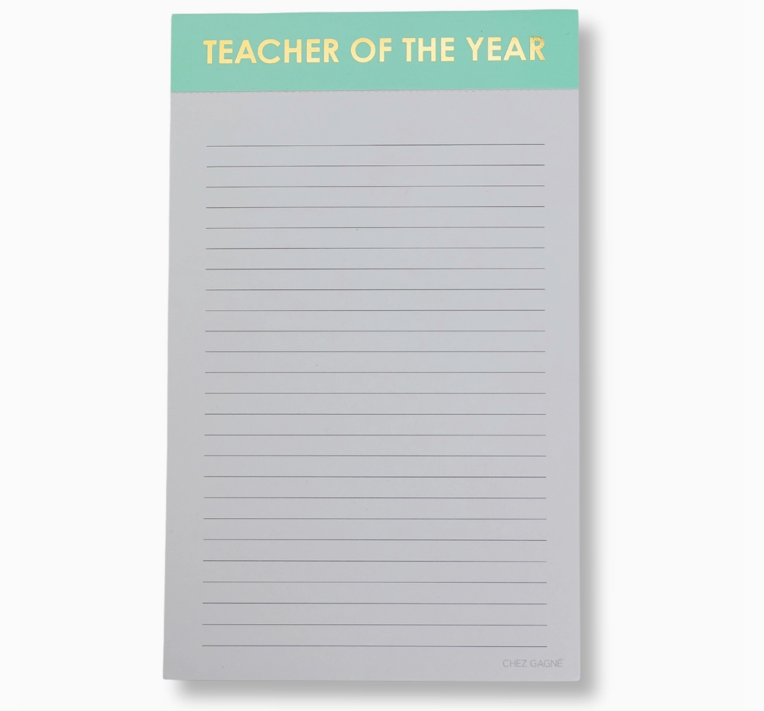 &quot;Teacher of the Year&quot; Notepad