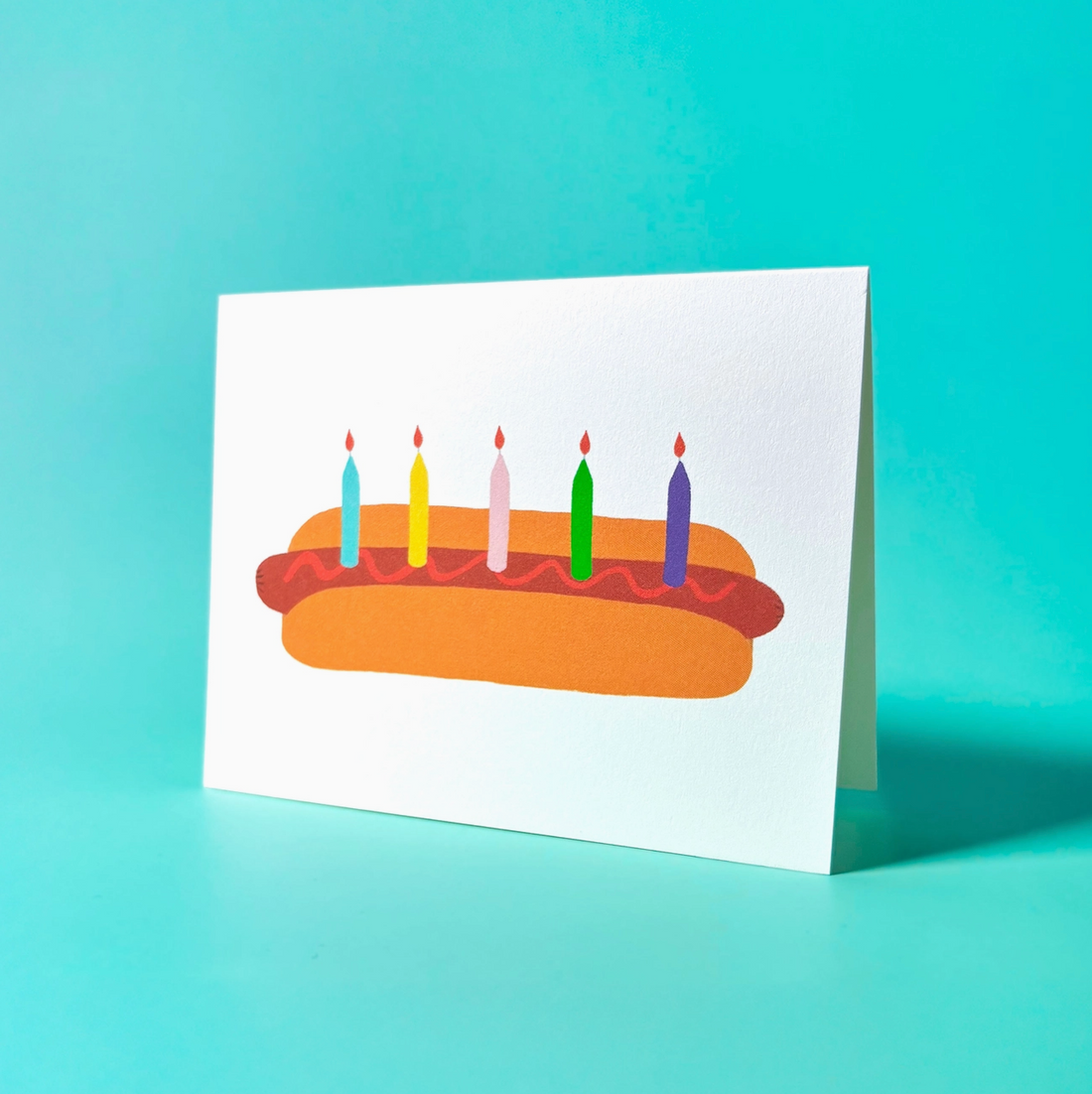 Happy Birthday Hot Dog Card