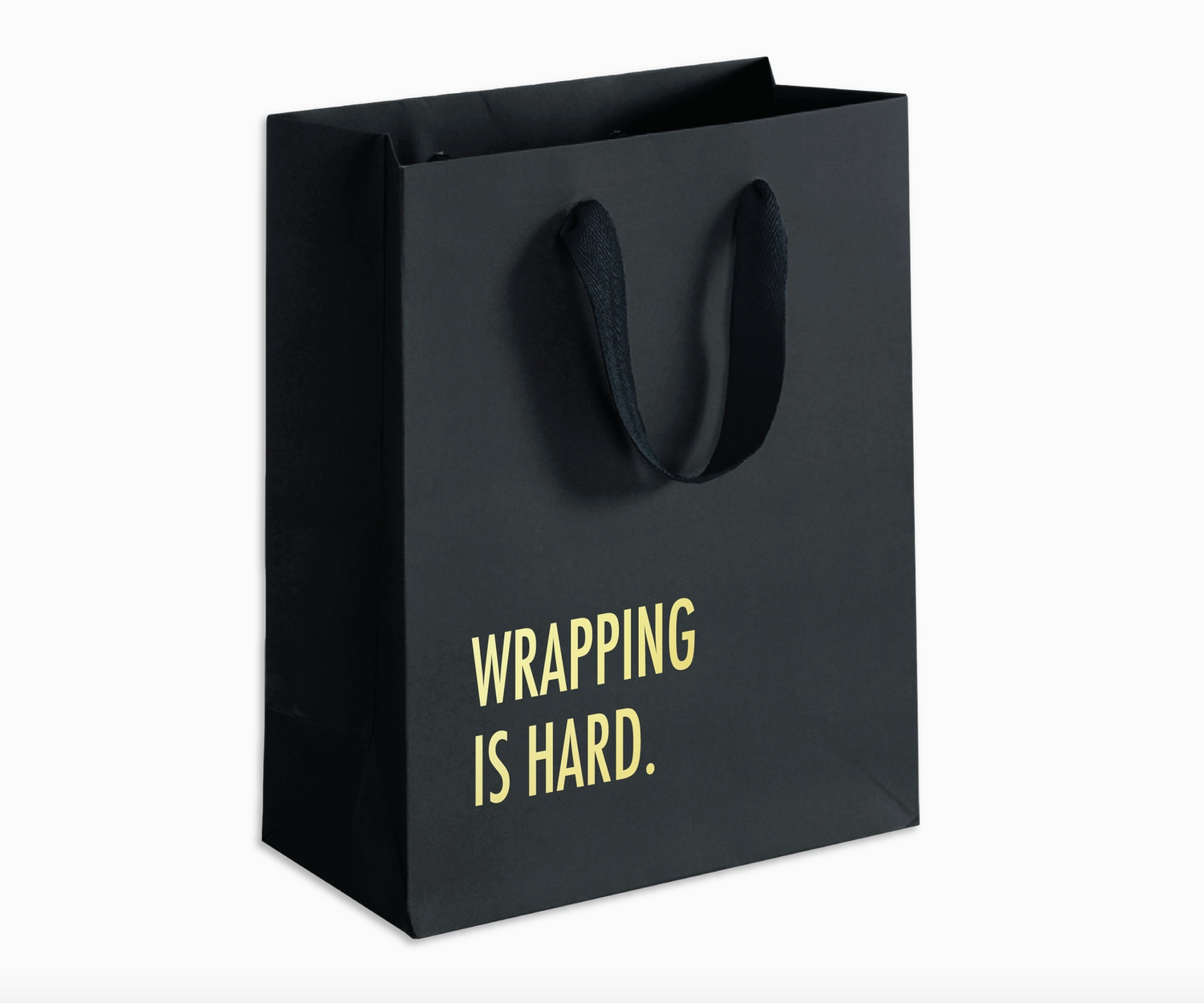 Wrapping Is Hard Gift Bag (Black)