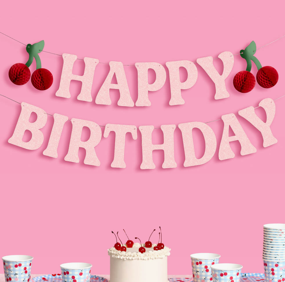 Cherry Birthday Banner