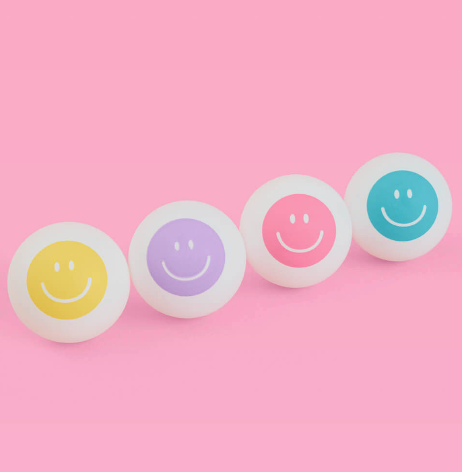 Smiley Ping Pong Balls