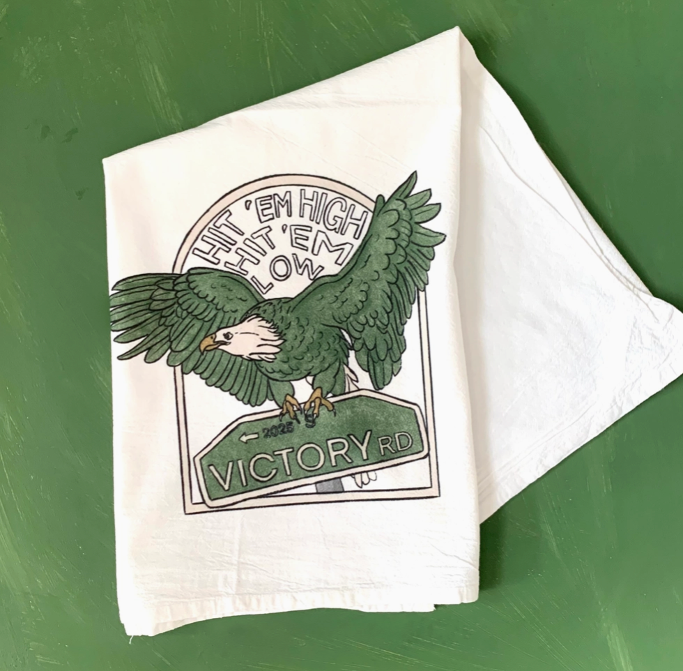 "Hit Em High" Tea Towel