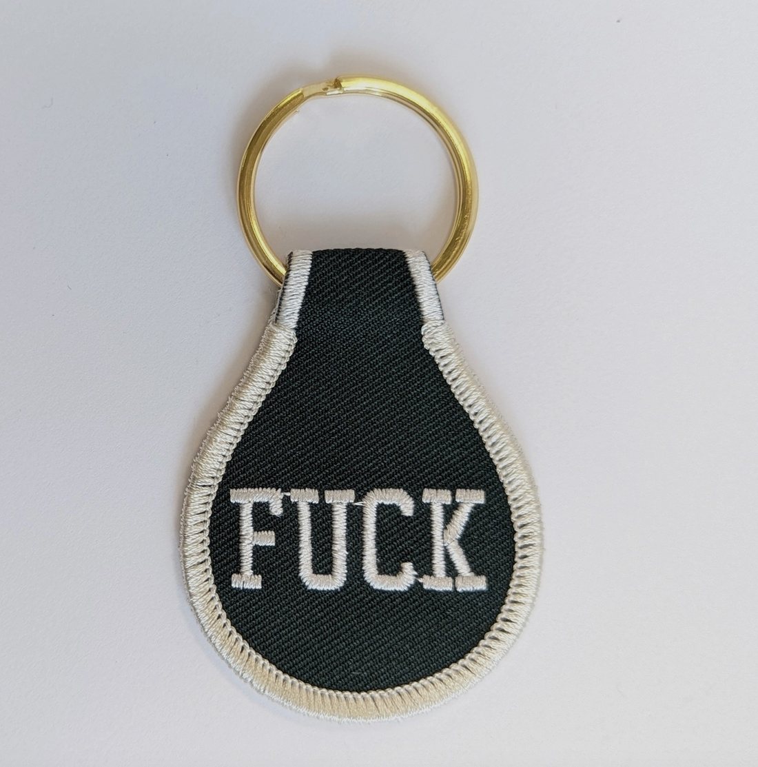 "Fuck" Embroidered Key Tag