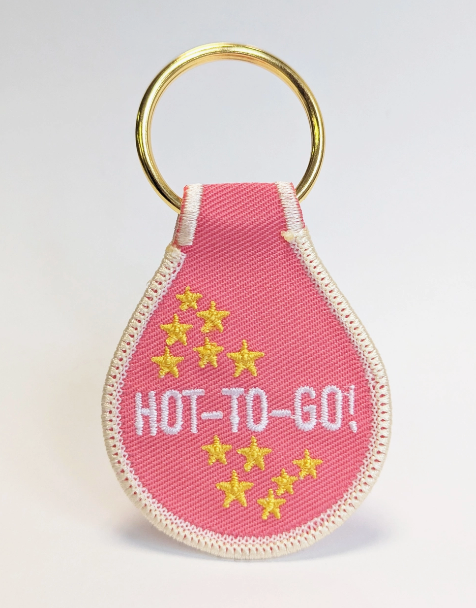 Hot To Go Embroidered Key Tag