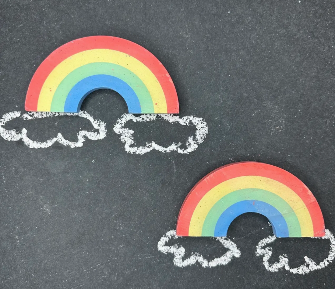 Double Rainbow Sidewalk Chalk