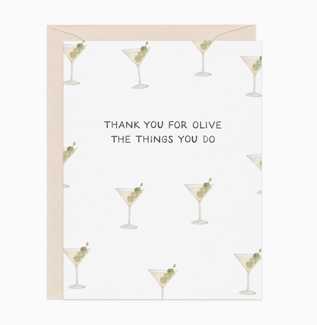 &quot;Olive The Things&quot; Martini Card